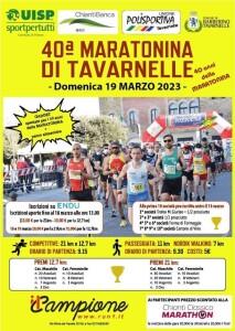 Maratonina di Tavernelle 19 marzo 2023