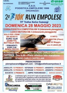 10 k run empolese 28 maggio