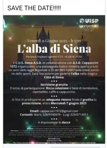 L'alba di Siena 9 giugno