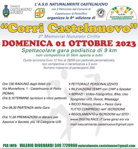 Corri a Castelnuovo 1 ottobre