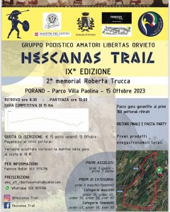 Hescanas trail Allerona 15 ottobre
