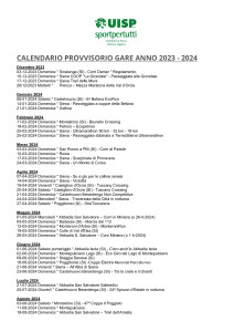 Calendario Uisp Siena 2024 a